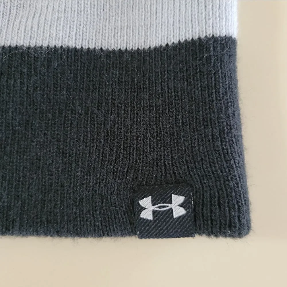 Under Armour Youth ColdGear® Black and Gray Knit Beanie